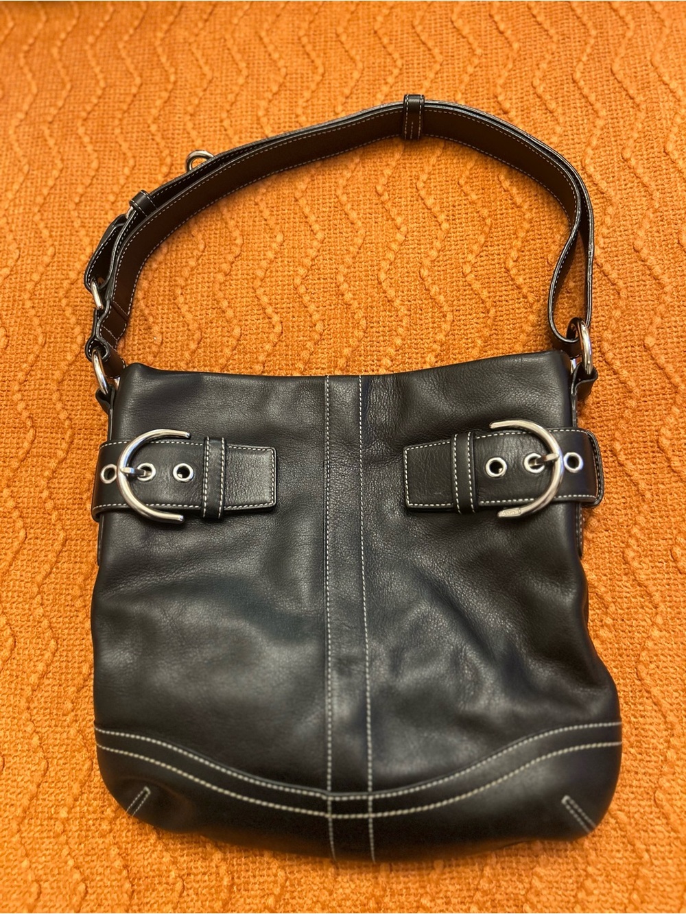 Vintage Coach Legacy Soho Black Leather  Tote
Shoulder Bag